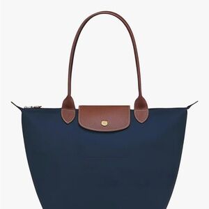 Amazon Navy and Brown Tote Bag